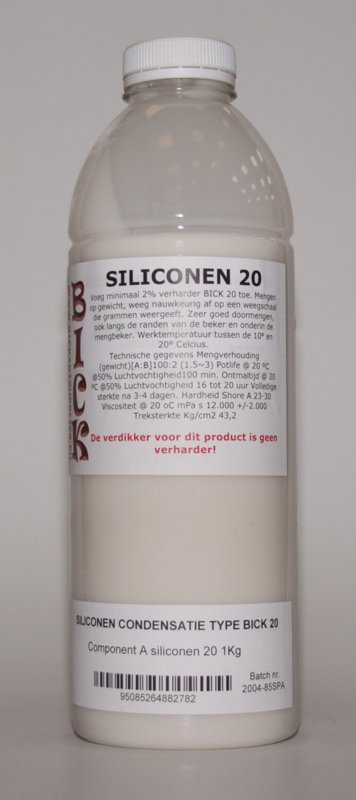 Silicone ou caoutchouc de silicone BICK 20 par 20 kg sans durcisseur